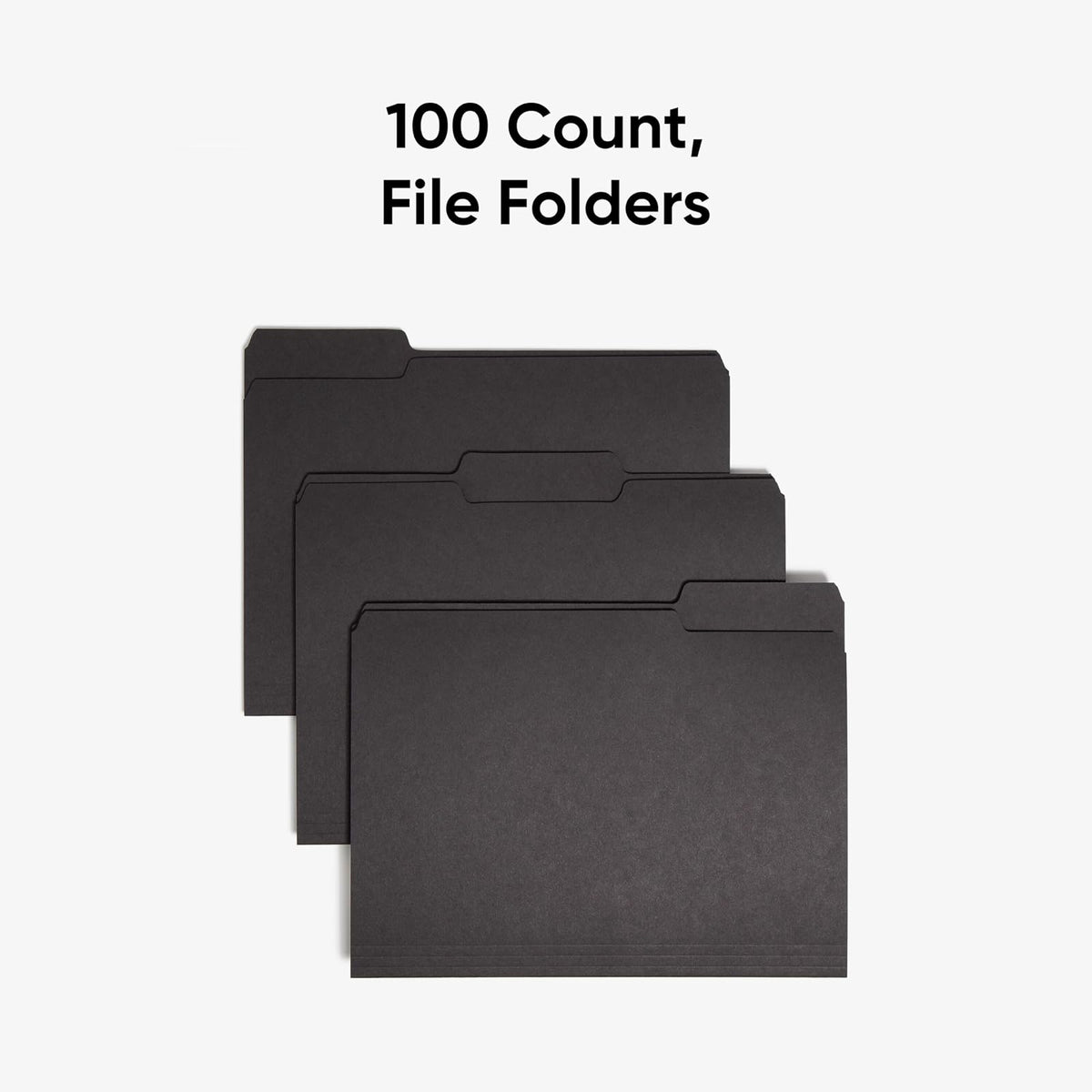 Smead Carpeta de archivo interior, Negro, Carta