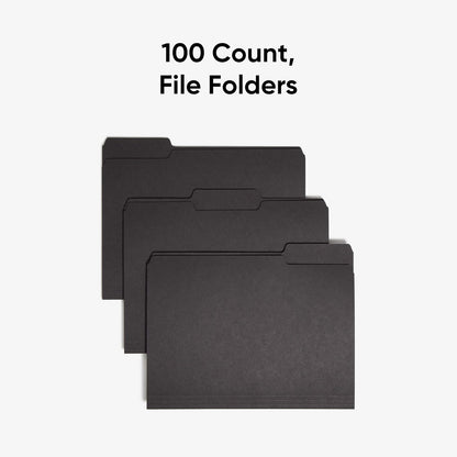 Smead Carpeta de archivo interior, Negro, Carta