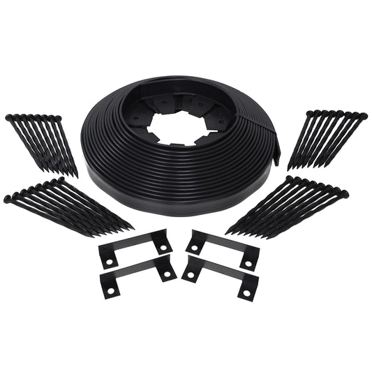 Easyflex Borde de Paisaje Resistente sin excavación – Kit de 50 pies, Negro