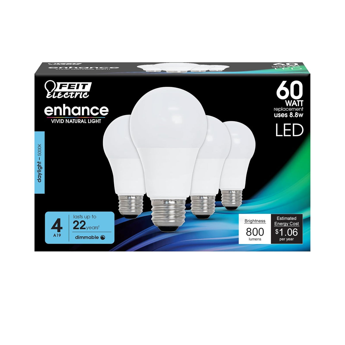 FEIT ELÃ‰CTRICA OM60DM/950CA/4 60W A19 5K foco LED