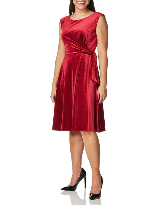 Tahari ASL Ajustado y Acampanado Vestido de cóctel para Mujer