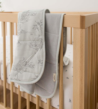 Burt's Bees Baby Manta Reversible para Bebé | Algodón 100% Orgánico, 30 x 40 Pulgadas, Acolchado, Guardería, Carriola, Tummy-Time