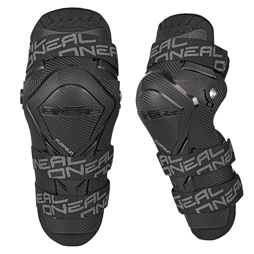 O'Neal 0256-206 Rodilleras de Bomba Unisex para Adultos con Aspecto de Carbono, Negro, Talla Única