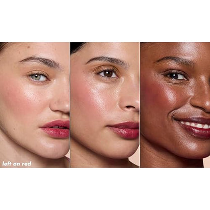 e.l.f. Cosmetics Sheer For It Rubor Líquido Traslúcido Rojo Clásico | Left On Red, Con Acabado Natural y Luminoso, Fórmula Ligera de Larga Duración, Vegano y Libre de Crueldad Animal
