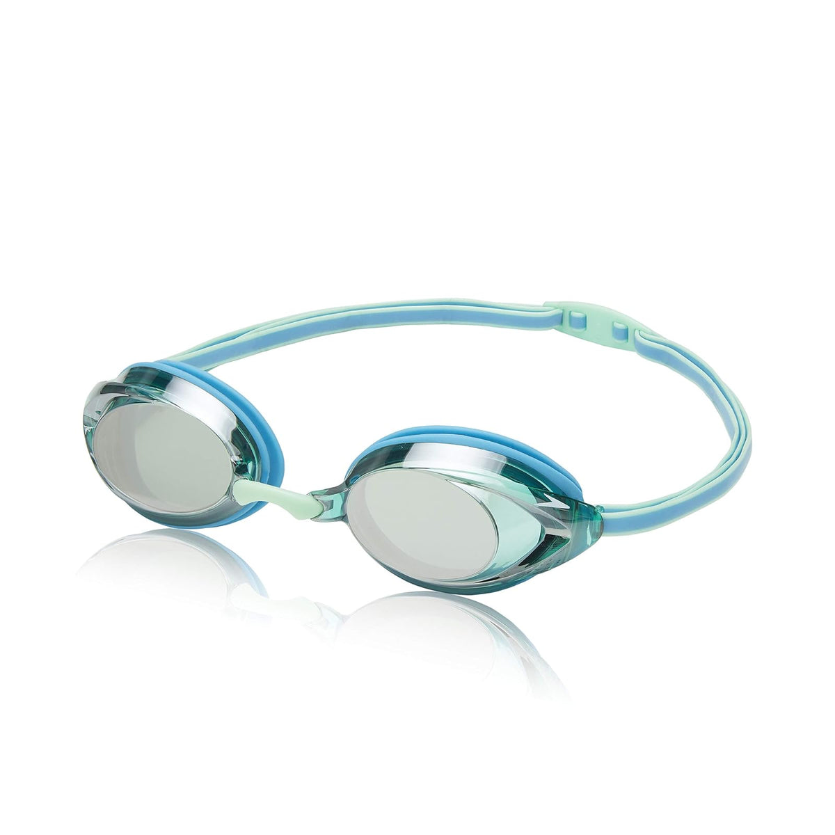 Speedo Vanquisher 2.0 Goggles de Natación para Dama - anteojos de natación espejadas Vanquisher 2.0 - Azul - Gris