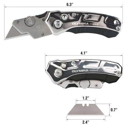 Olympia Tools 33-125 Turbofold Cuchillo utilitario de acero inoxidable
