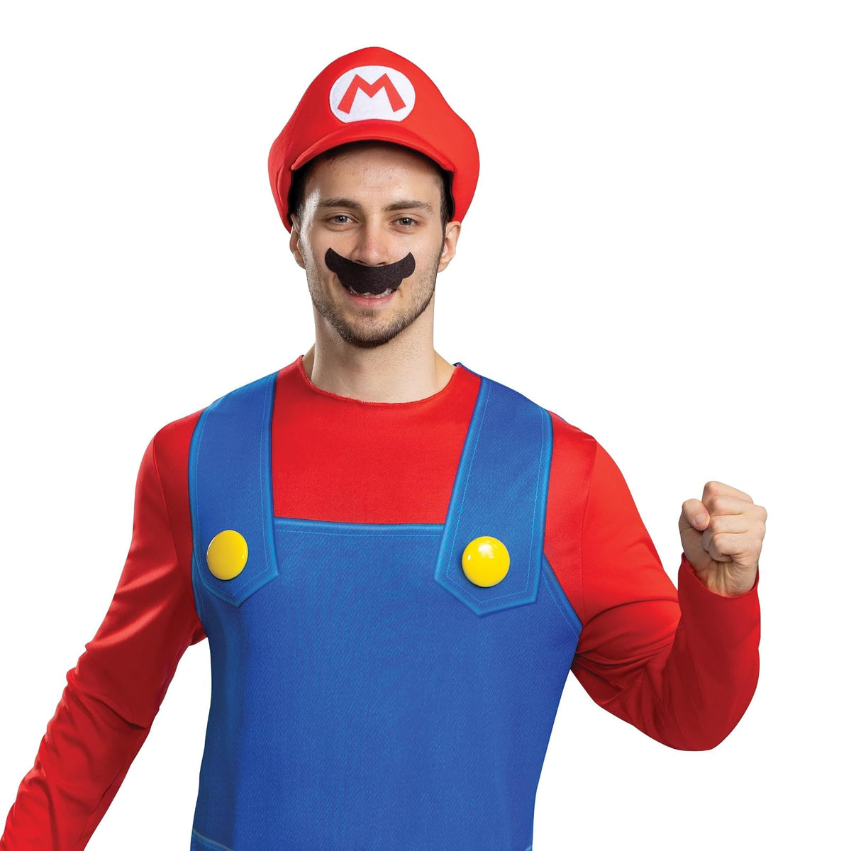 Disfraz de Mario para adultos, disfraz oficial de Super Mario Bros elevado, clásico para adultos, talla S/M