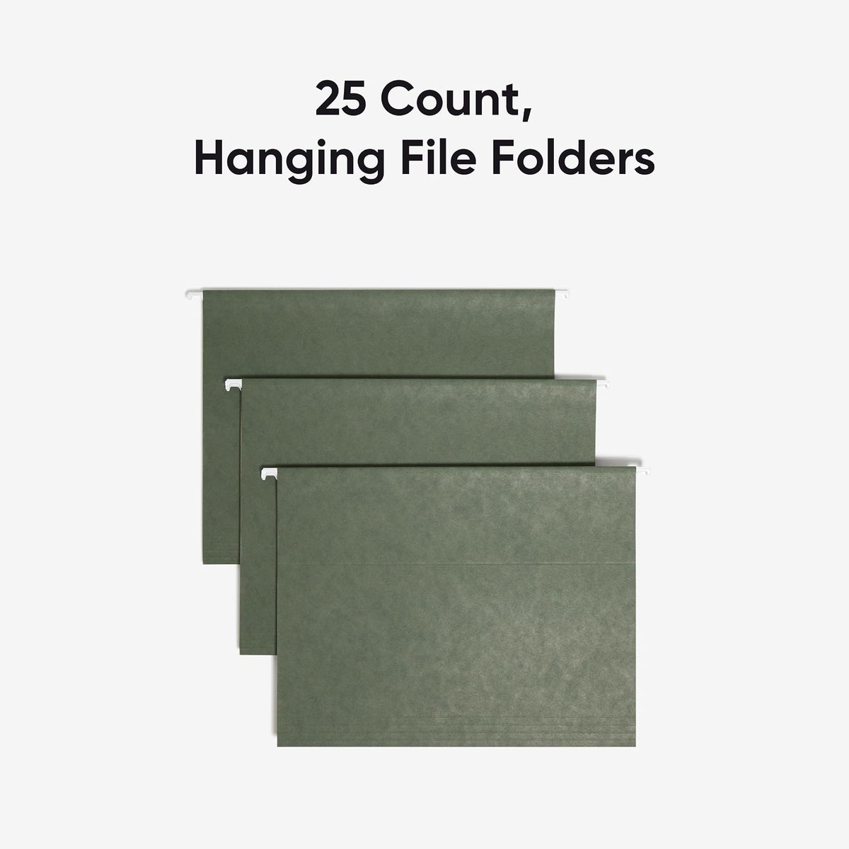 Smead 64055 - Carpeta para colgar archivos, pestaña ajustable de corte 1/5, tamaño carta, verde estándar, carpetas colgantes para archivadores, carpeta organizadora de archivos, 25 por caja