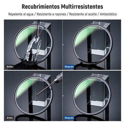 NEEWER 82 mm CPL + Filtro Difusor Negro 1/4 para Filtro de Efecto Cinematográfico de Niebla (Paquete de 2), Filtro Polarizador Circular de Cristal Óptico Multicapa con Efecto Cinematográfico Suave