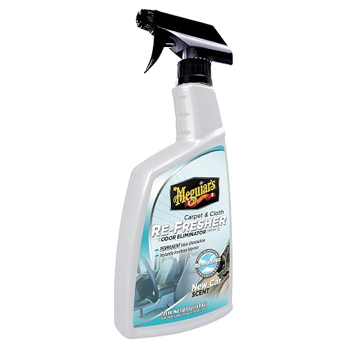 Meguiar's Eliminador de Olores Re-Fresher para Alfombras y Tapicera, 709 ml, Blanco, G180724