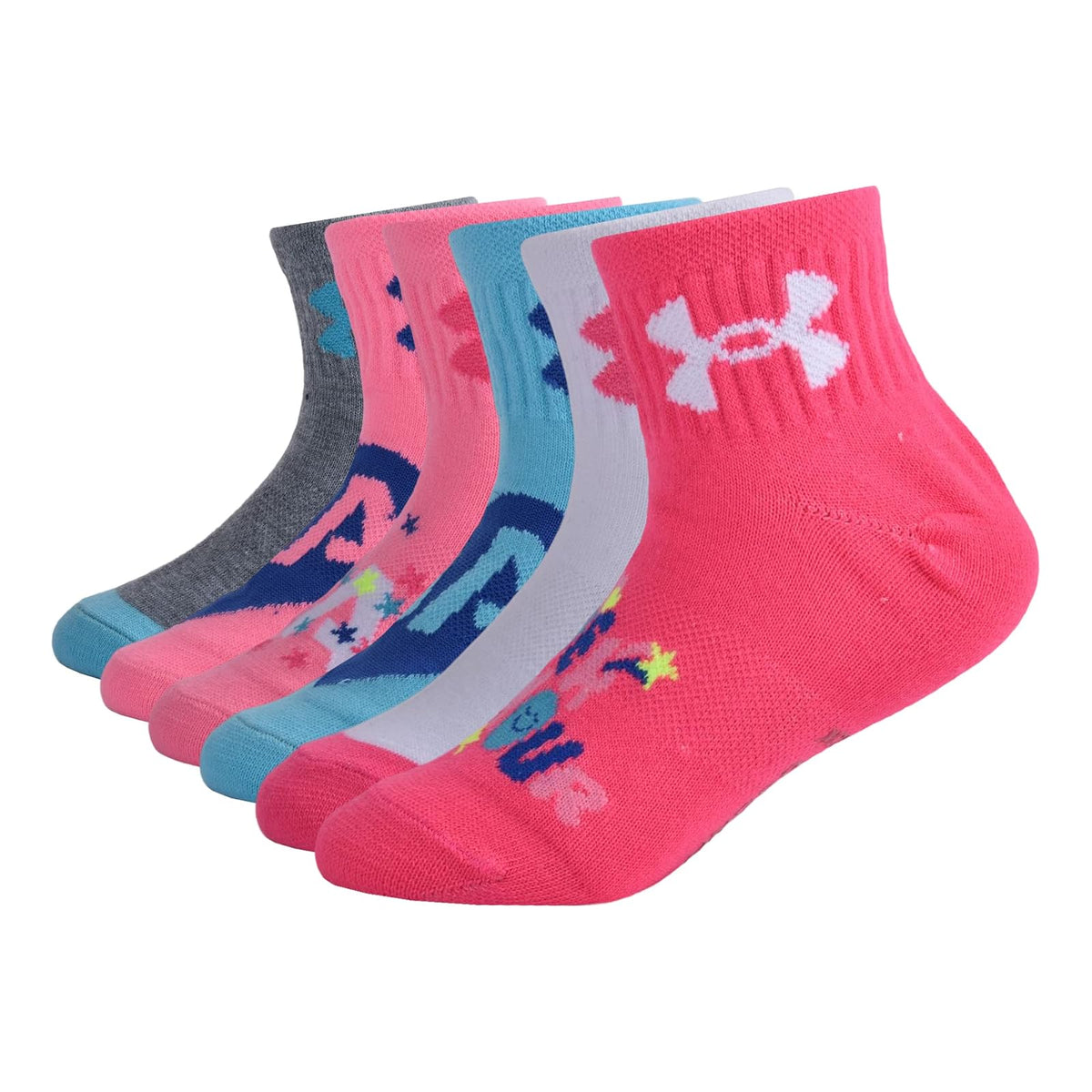 Under Armour Girls Multi Pack Sock