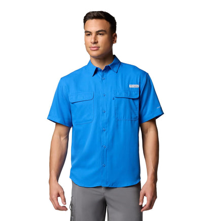 Columbia PFG Backwater Camisa de Manga Corta para Hombre - XS - azul (Vivid Blue)