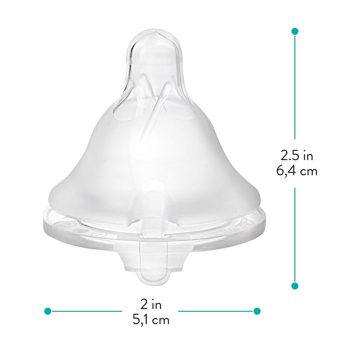 Evenflo Feeding Balance + cuello ancho sin BPA silicona flujo medio biberón de bebé pezón – 3 meses + 6 ct