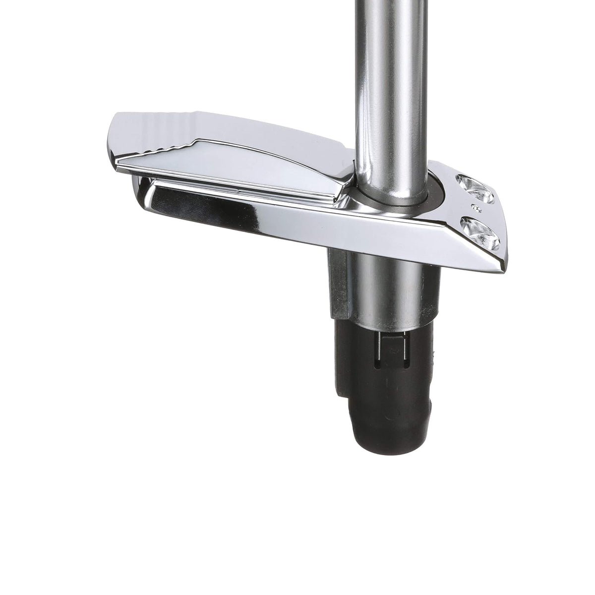 Attwood 911339-7 Base rectangular de 2 pines para poste de luz en ángulo de 12 grados, cubierta giratoria, acabado Zamak, 4 pulgadas x 1 5/8 pulgadas