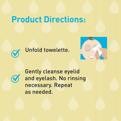 OCuSOFT Baby Eyelid and Eyelash Cleanser, Pre-Moistened Towelette, 20 Count