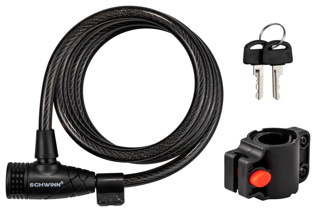 Schwinn - Cerraduras de Bicicleta, Cerradura en U o Opciones de Bloqueo Iluminado, Resistente antirrobo, Cerradura para Equipos al Aire última intervensión y Bicicleta - Security Level 2 - Key Lock - Negro -