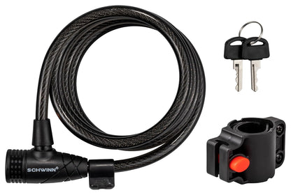 Schwinn - Cerraduras de Bicicleta, Cerradura en U o Opciones de Bloqueo Iluminado, Resistente antirrobo, Cerradura para Equipos al Aire última intervensión y Bicicleta - Security Level 2 - Key Lock - Negro -