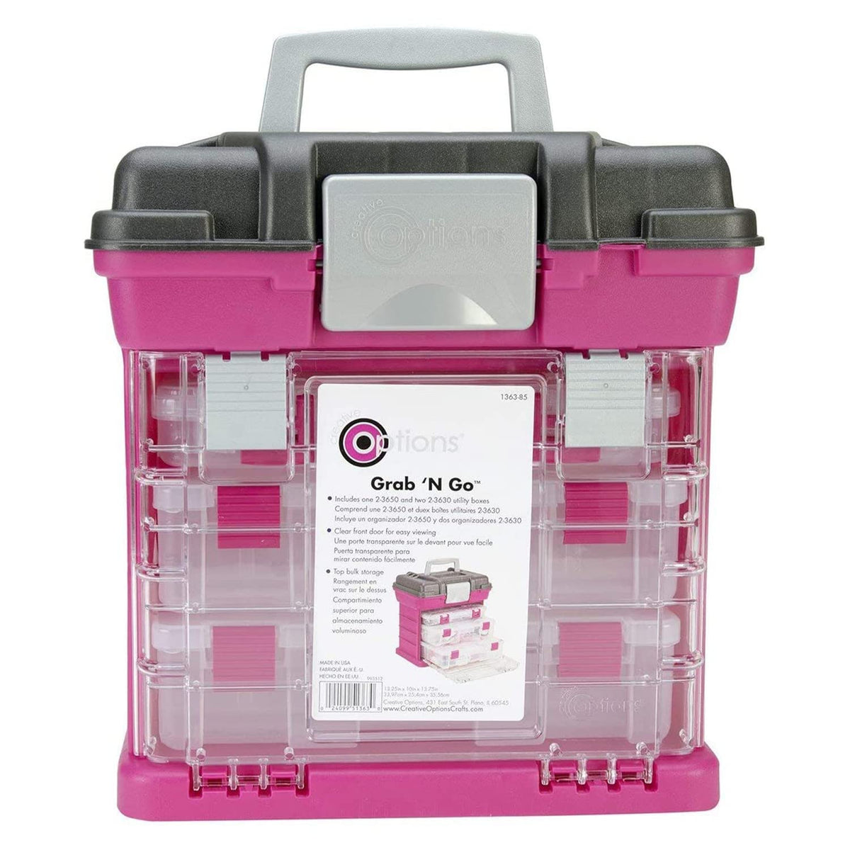 Creative Options Grab 'n' Go Sistema de Rack, pequeño, Magenta, Mediano, 1
