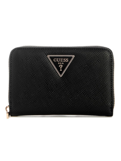 GUESS CARTERA LAUREL II SLG MED ZIP AROUND MUJER NEGRO ZG7459140-BLA