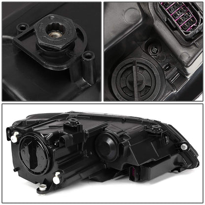 DNA Motoring HL-OH-VWJETTA11-BK-AM Faros Delanteros Esquina Ámbar Carcasa Negra para VW Jetta Sedán 4P 11-18