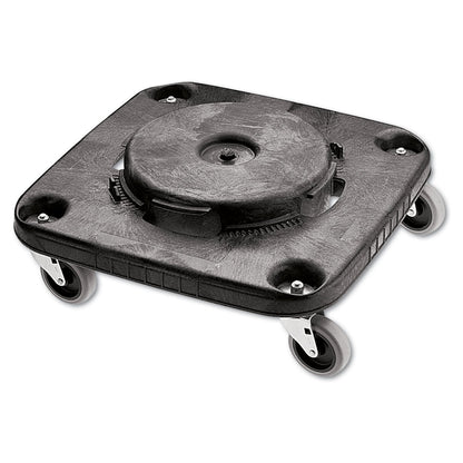 Rubbermaid Dolly Redondo Twist On/Off para Botes BRUTE, Negro - Carro cuadrado