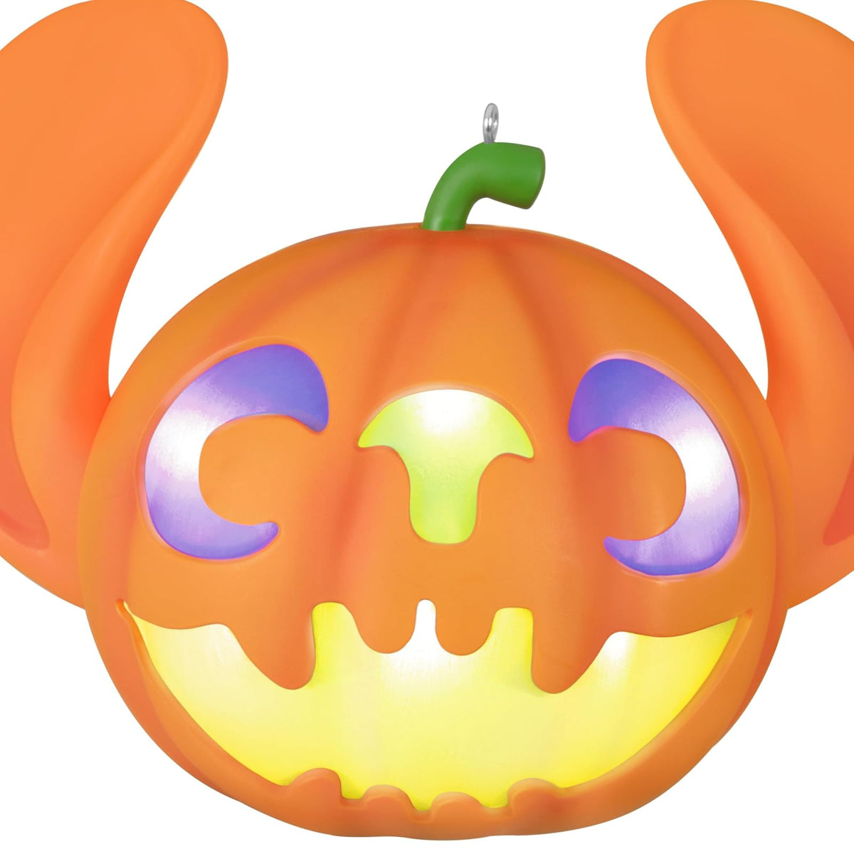 Hallmark - Adorno de Halloween 2025, Disney Lilo & Stitch Spooky Stitch Jack-o'-Lantern con luz, Regalos para Fans de Disney
