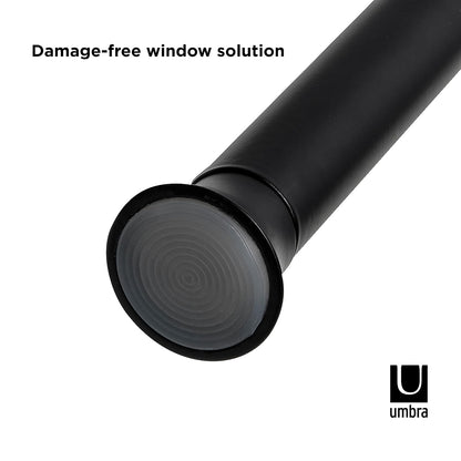 Umbra Chroma 7/8-Inch Drapery Tension Rod for Window, 36 to 54-Inch, Black