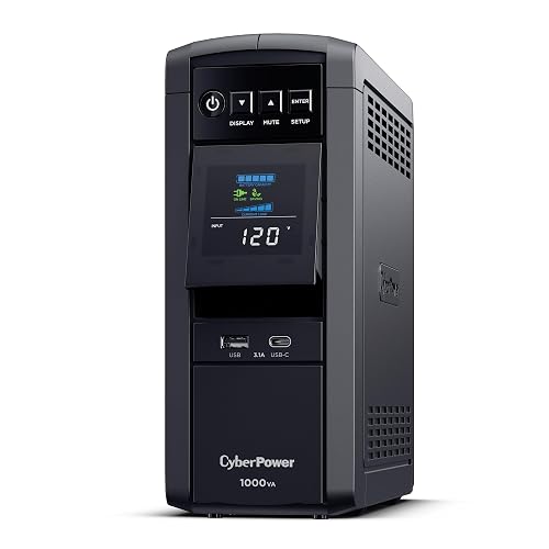 CyberPower CP1000PFCLCD PFC Sinewave UPS 1000VA 600W PFC Compatible Mini-Tower
