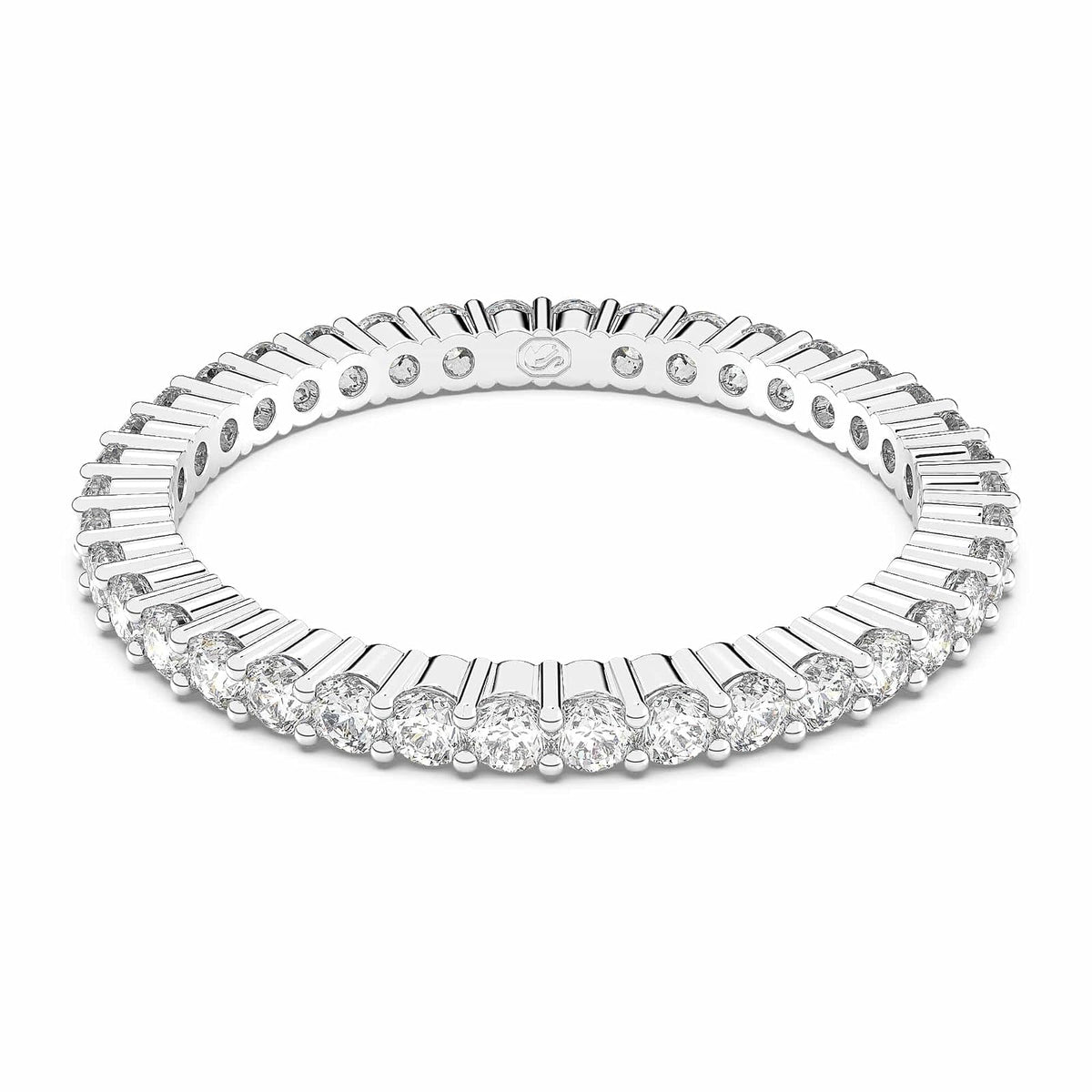 SWAROVSKI Anillo Vittore, Blanco, Acabado en tono plateado