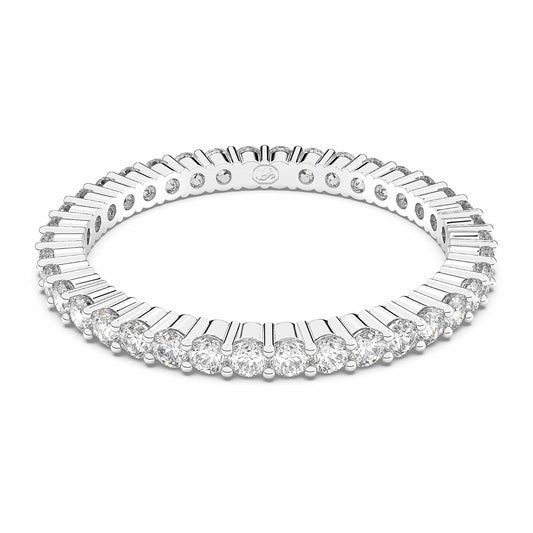 SWAROVSKI Anillo Vittore, Blanco, Acabado en tono plateado