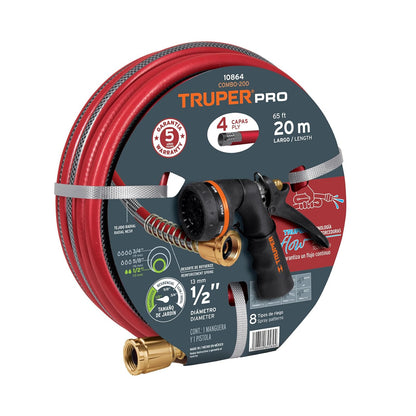 Truper COMBO-200, Combo manguera MAN-20X1/2X y pistola de riego PR-208