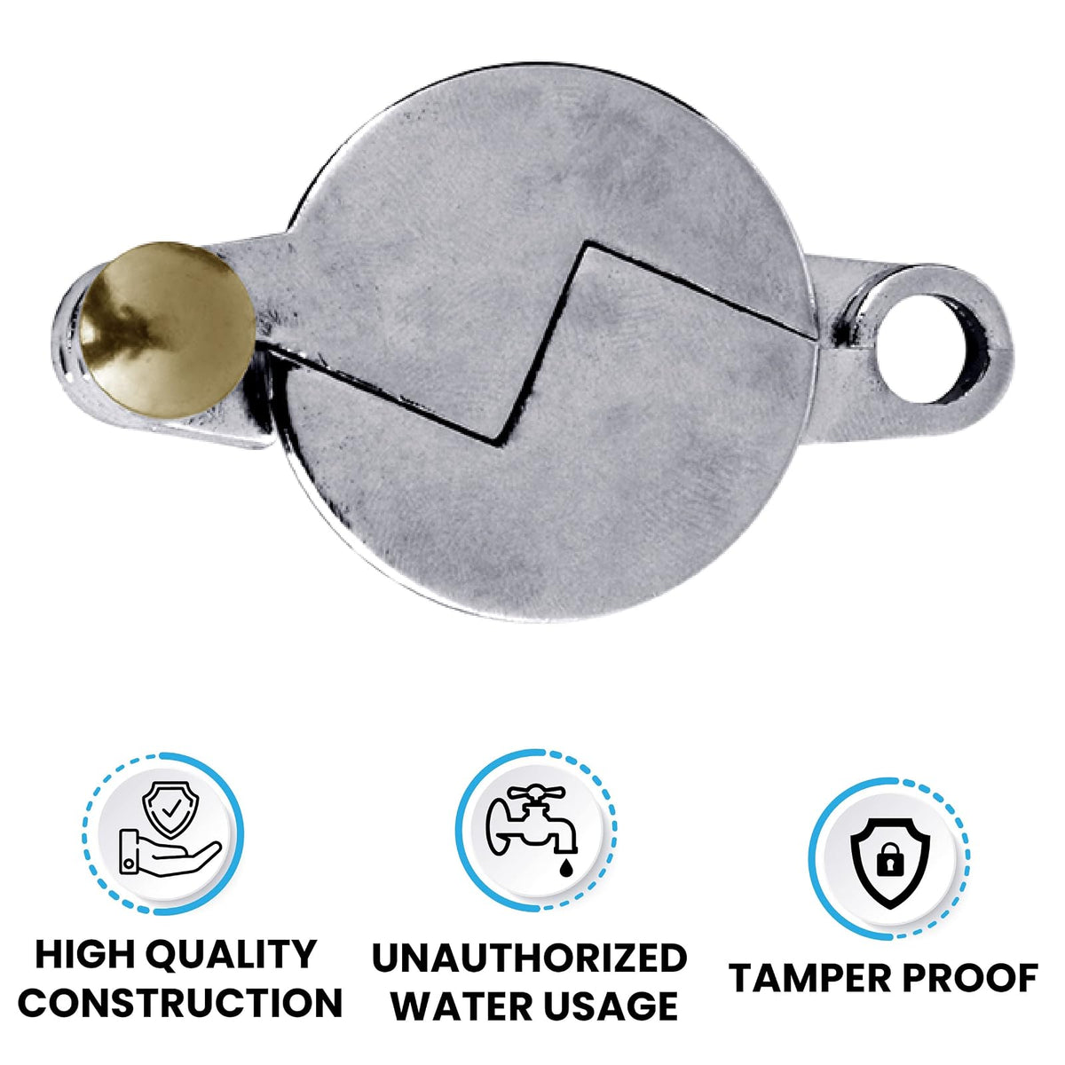 Nuset Cerradura de Llave de Agua Cromo Babero Manguera 3/4 Pulgadas