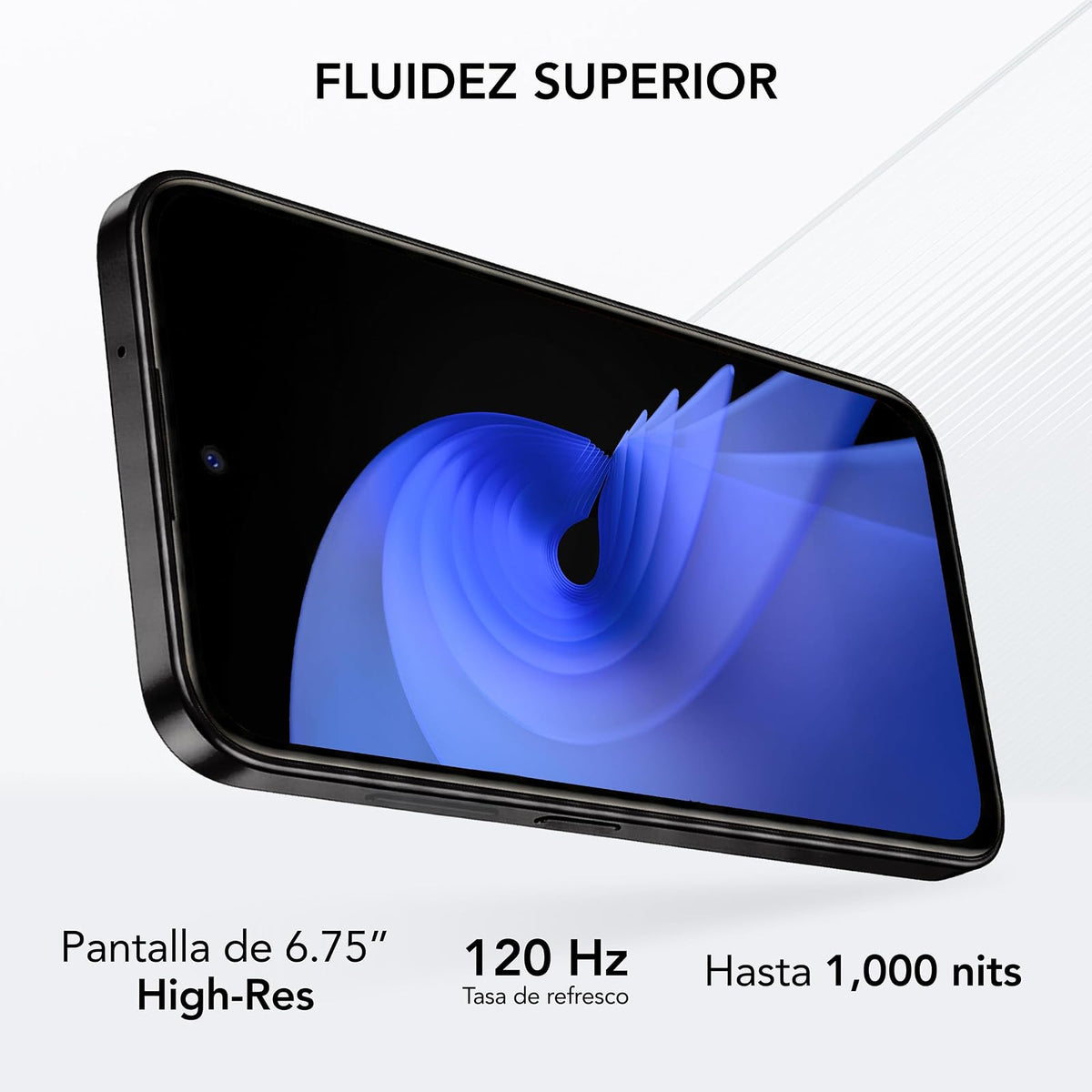 nubia Celular V80 Design 6.7” 120Hz, 50MP+2MP, 256GB+20 GB RAM(8GB + 12GB Dinámica), Android 16 Negro