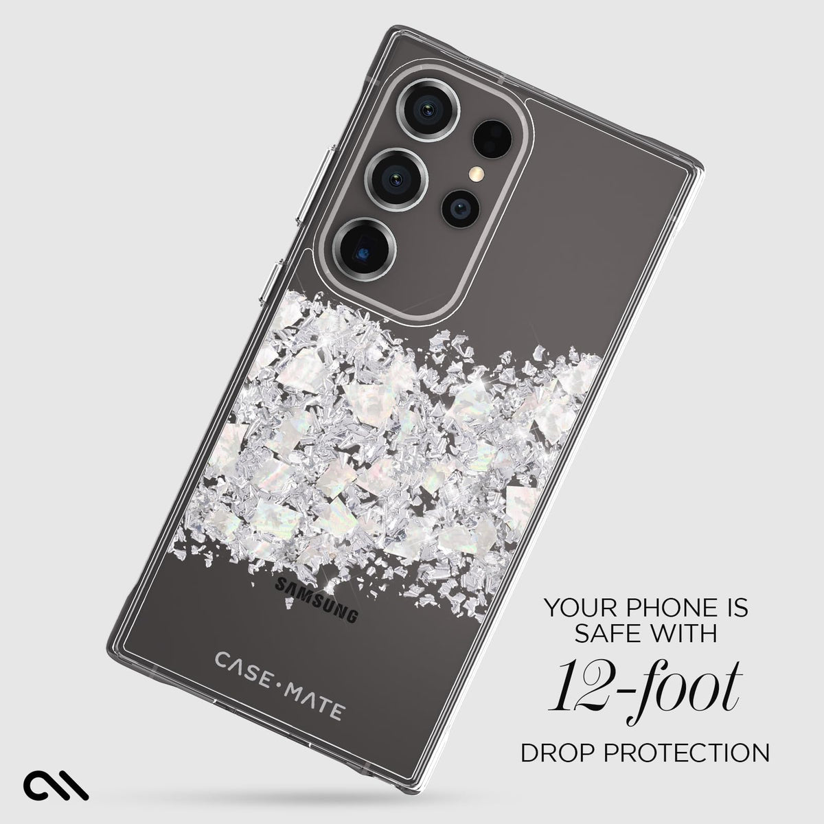 Case-Mate - Funda para Samsung Galaxy S24 Ultra [6.8 Pulgadas] [protección contra caídas de 12 pies] [Carga inalámbrica] Touch of Pearl para Samsung Galaxy S24 Ultra - Lujo Brillante Brillante,