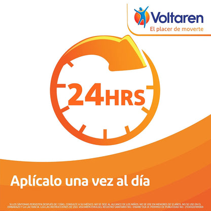 Voltaren 24h Parches, Diclofenaco 30mg, Reduce la Hinchazón e Inflamación, 3 Pack 5 Parches cada