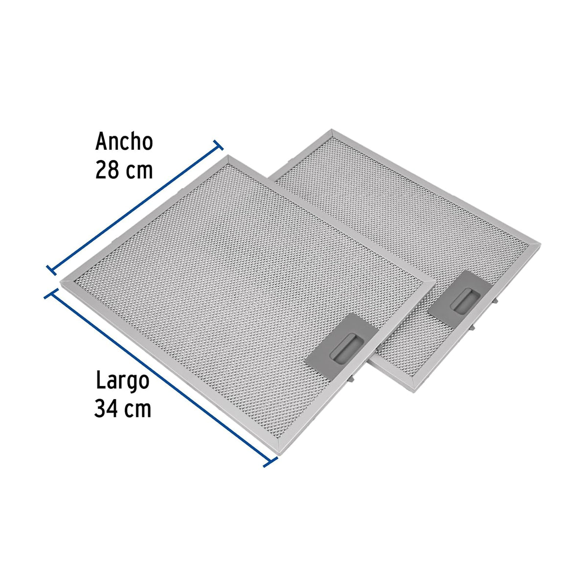 Foset FILM-C60, Juego de 2 filtros de aluminio para campana CAME-60
