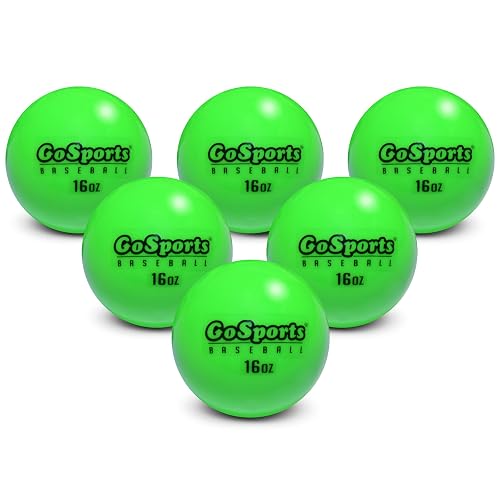 GoSports Pelotas de Entrenamiento con Peso, Entrenamiento de Golpe y Lanzamiento para Todos los Niveles de Habilidad, Mejora la Potencia y la mecánica, Elige béisbol o sóftbol