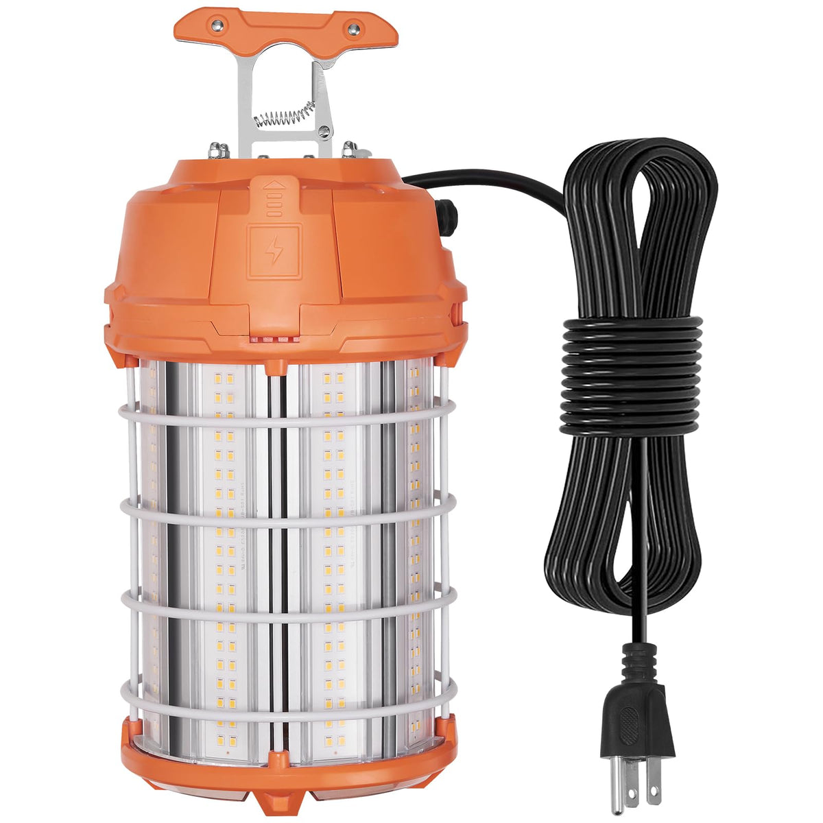 VEVOR - Luz LED de trabajo temporal, 150 W, 20000 lm, luces de construcción portátil de 5000 K, súper brillante e impermeable y conectada hasta 6 luces, iluminación colgante en el lugar de trabajo