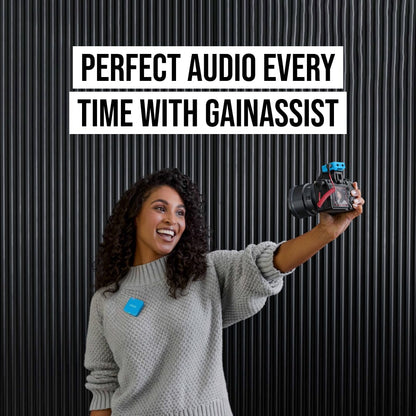 RØDE Wireless GO (Gen 3) – Micrófono inalámbrico compacto – Audio prístino, grabación en 32 bits de punto flotante, control automático de nivel, para teléfonos, cámaras y computadoras (Azul)