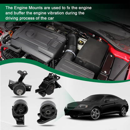 SCITOO - Kit de montaje de motor compatible con Hyundai 2001-2006 para Elantra 2003-2005 para Tiburon, OE A7101 A7116 A7118 A7128