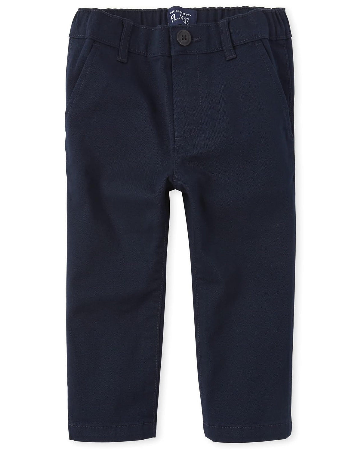 The Children's Place Pantalones Chinos Elásticos para Bebé y Niño - 9-12 Meses - Nuevo azul marino - 1