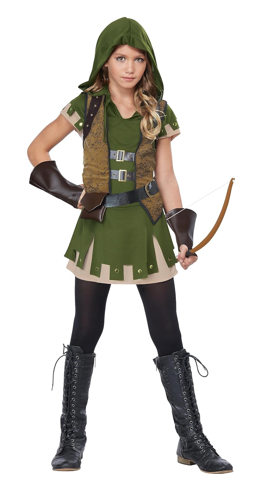 Girl's Miss Robin Hood Costume Medium (8-10) - M - Green