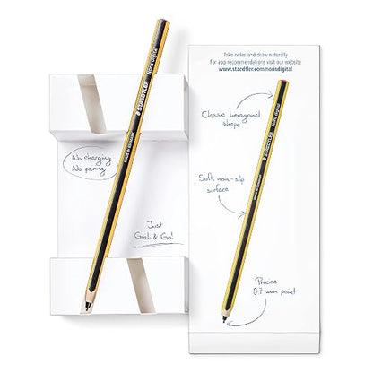 Staedtler 180 22 Noris Digital EMR Stylus en forma de lápiz, punta fina de 0,7 mm, 4096 niveles de sensibilidad a la presión, no requiere carga