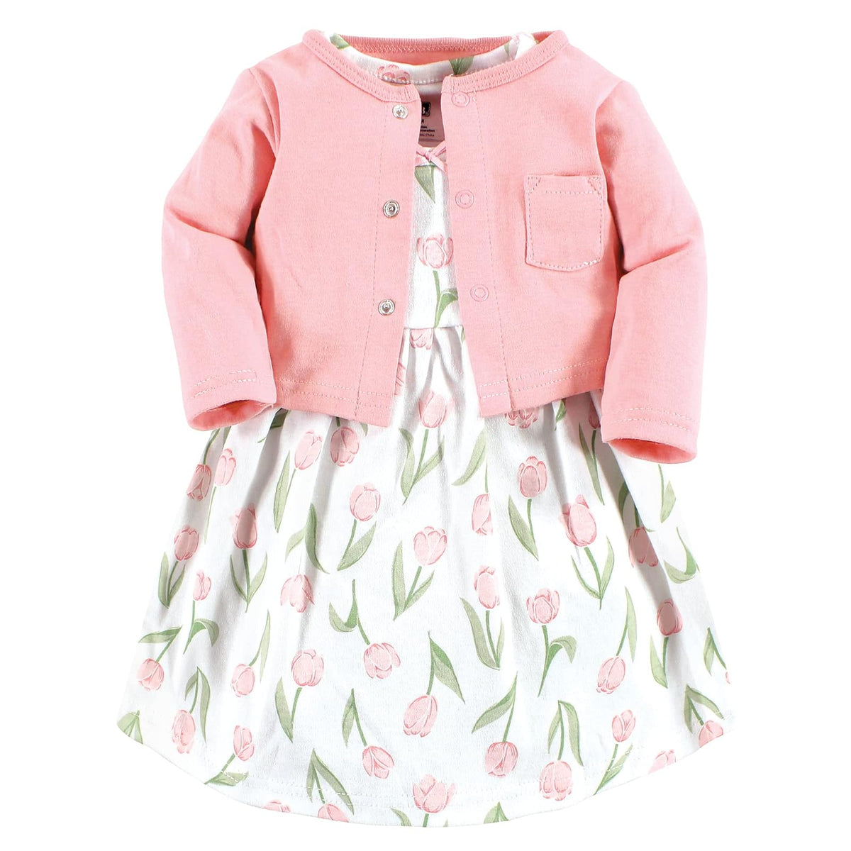Hudson Baby Cotton Dress and Cardigan Set Vestido informal bebés niñas