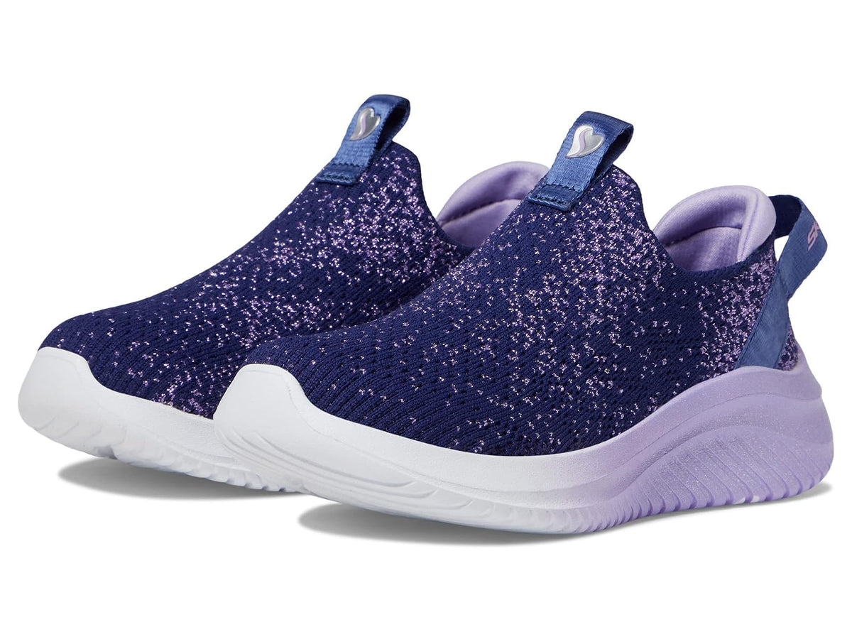 Skechers Ultra Flex 3.0 Zapatillas sin Cordones para Niña - 22.2 cm - azul marino - lavanda