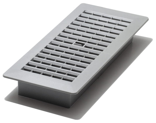 Decor Grates PL410-GY - Registro de piso de plástico, 10 x 25 cm, color gris