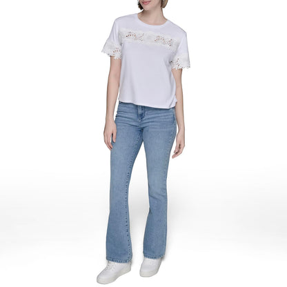 Karl Lagerfeld - Playera Informal Suave para Uso Diario para Mujer
