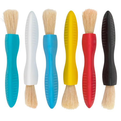 Ready 2 Learn Pinceles de Pintura con Agarre Triangular Juego de 6 | 6 pinceles, agarre triangular, para niños 18 m+, colores variados, cerda natural