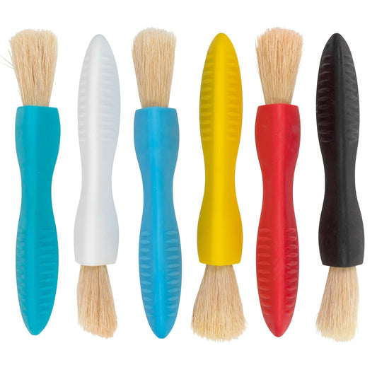 Ready 2 Learn Pinceles de Pintura con Agarre Triangular Juego de 6 | 6 pinceles, agarre triangular, para niños 18 m+, colores variados, cerda natural