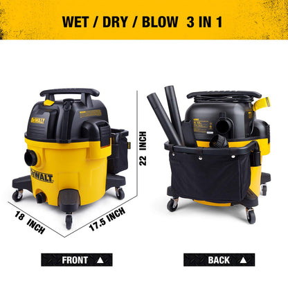 DEWALT DXV09PA - Aspiradora de Tienda Resistente con Accesorios, 5 Picos HP, con función de soplador, 9 galones